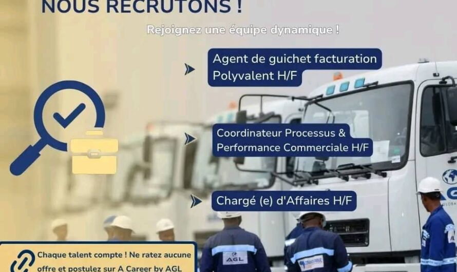 AGL Guinée recrute