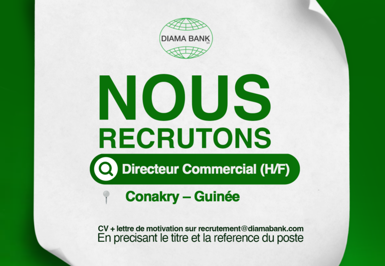 DIAMA BANK SA recrute un(e) Directeur(trice) Commercial(e)