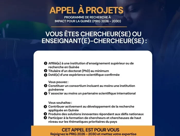 Appel à projets du Programme de Recherche à Impact pour la Guinée