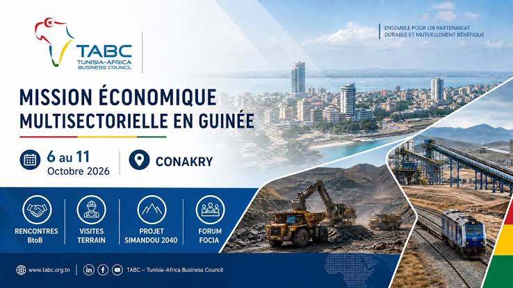 Tunisie-Guinée : Une mission économique d’envergure à Conakry en octobre 2026 pour capter les opportunités du méga-projet « Simandou 2040 »
